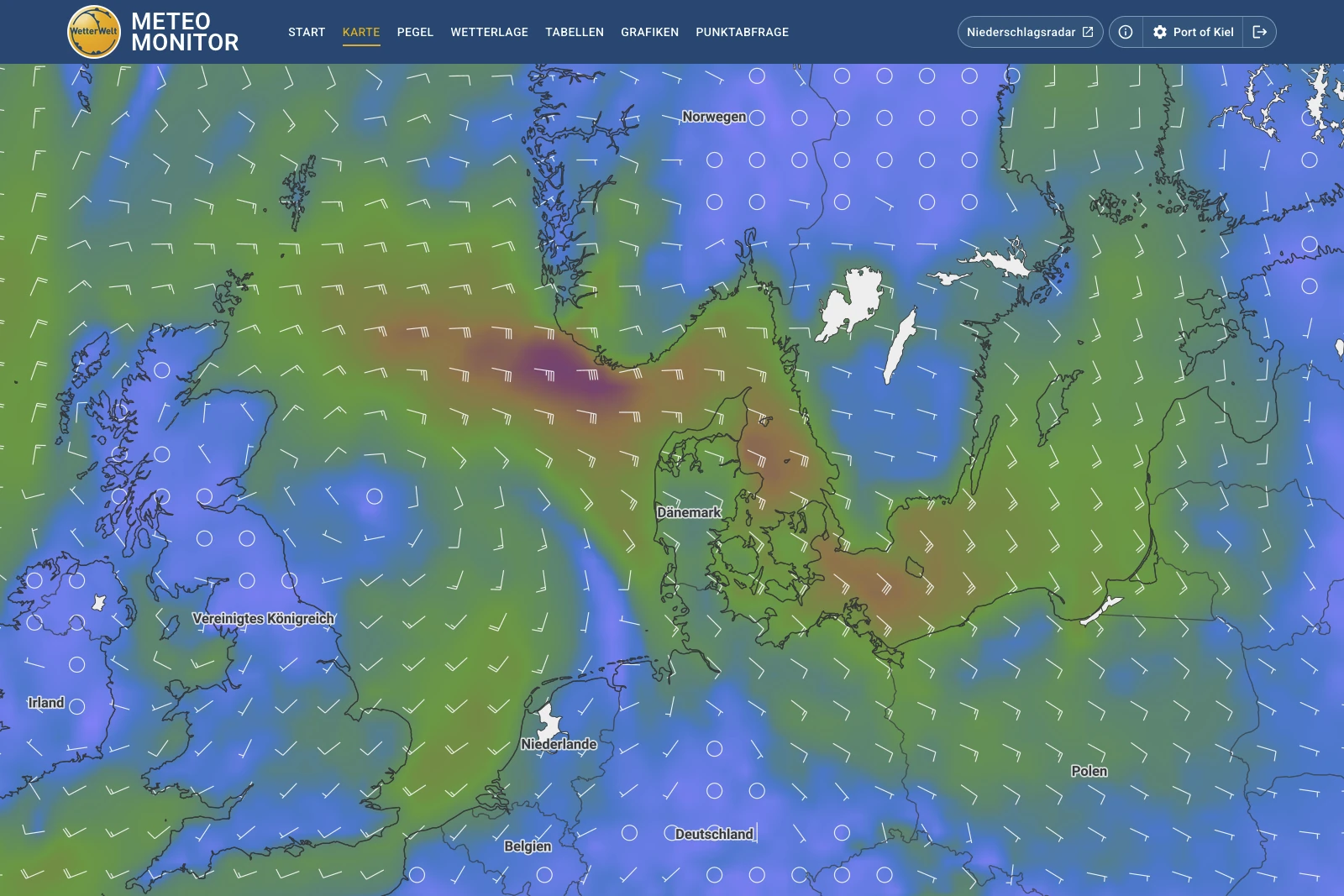 METEO MONITOR Windkarte