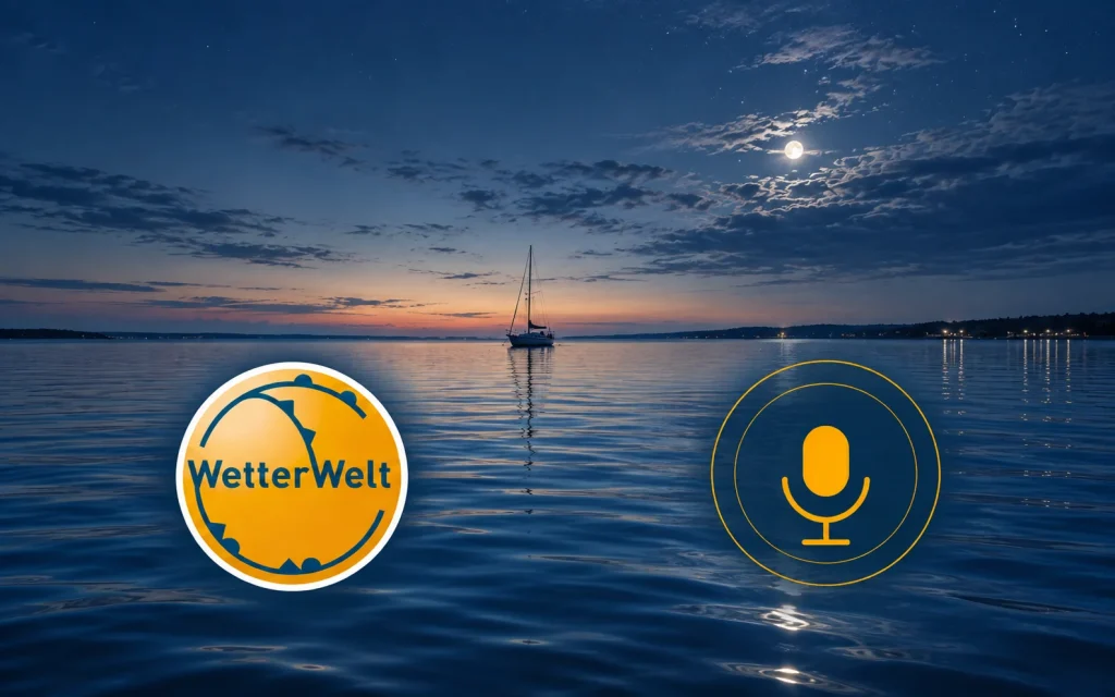 Flaute bei der 24-Stunden-Regatta – Podcast-Cover mit WetterWelt-Logo und Mikrofon